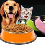 Pets Feeding Bowl Anti Skid Stainless Steel Travel Food Water Cat Dog Bowls Dish For Puppy 6 Colors - 2