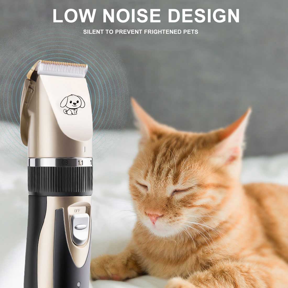 Rechargeable Lownoise Electric Pet Hair Clipper Set Usb Dog Cat Trimmer Kit With Spare Blade For Efficient Grooming - 11