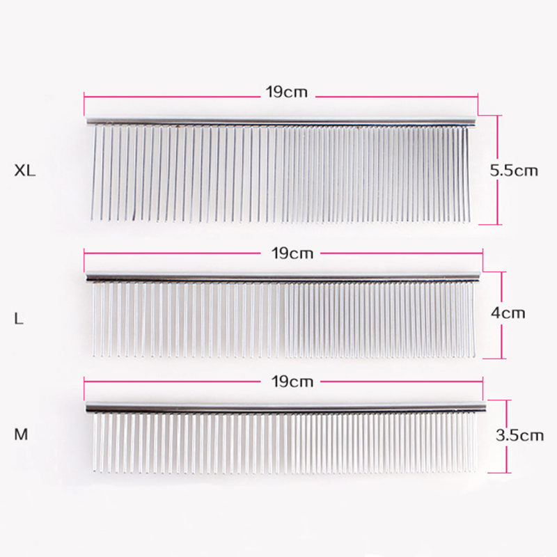 Fathin Pet Grooming Combs Stainless Steel Dog Brush Available In M L Xl For Small To Large Dogs And Cats - 2