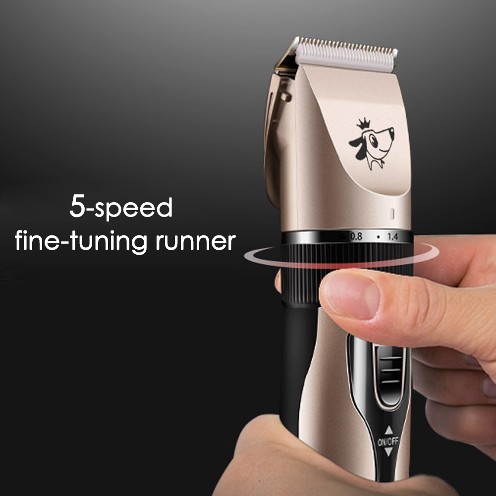 Rechargeable Pet Hair Trimmer Usb Electric Clipper Set Lownoise Dog Cat Grooming Hairdressing Cutter - 8