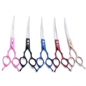6 5 Inch 7 0 440c Purple Dragon Dog Grooming Scissors Animal Up Curved Shears Professional Pet Z4009