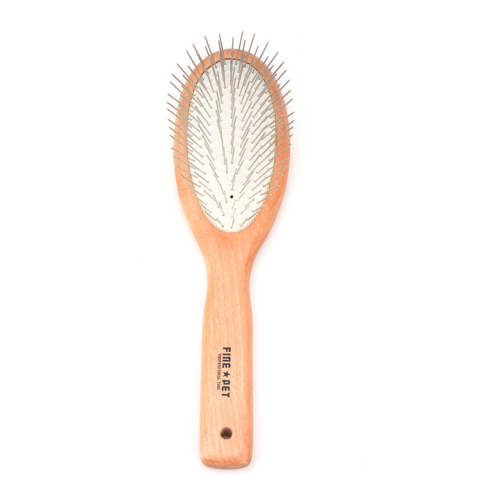 Professional Pet Grooming Brush For Cats And Dogs Large Small Wood Oval 25mm Steel Pin For Short Or Long Hair - 6