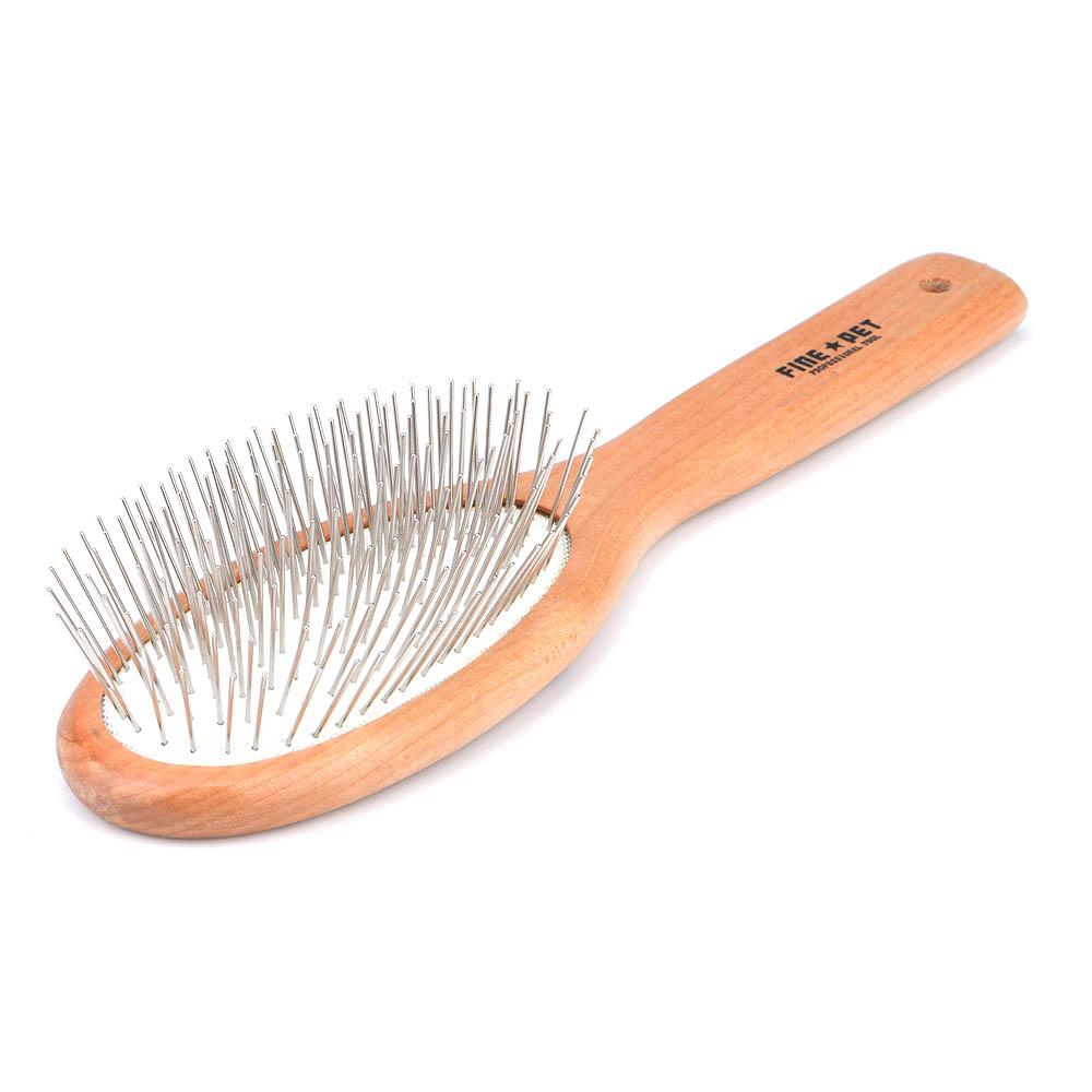 Professional Pet Grooming Brush For Cats And Dogs Large Small Wood Oval 25mm Steel Pin For Short Or Long Hair - 5