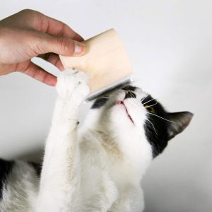 Wood Groom Brush Vis Logo Deshedding Grooming Tool Professional Pet Wooden Groomer Ergonomic Design Dog Comb - 2