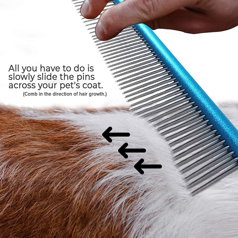 Colorful Piano Professional Anti-corrosion Grooming Comb For Dogs Cats Stainless Steel Pet - 5