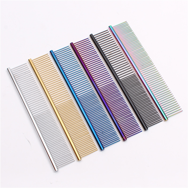 Colorful Piano Professional Anti-corrosion Grooming Comb For Dogs Cats Stainless Steel Pet - 2