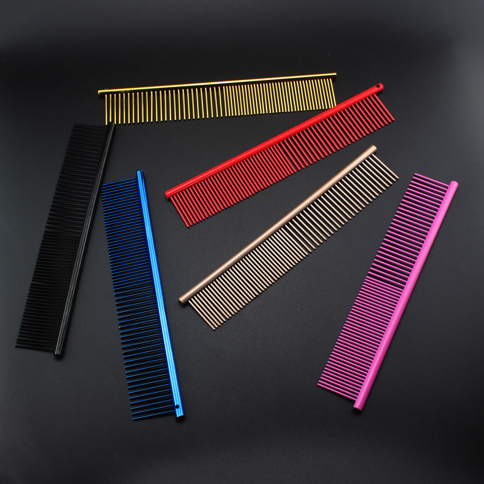 Professional Stainless Steel Pet Comb For Dogs Cats Anticorrosion Colorful Piano Design Grooming Tool - 4