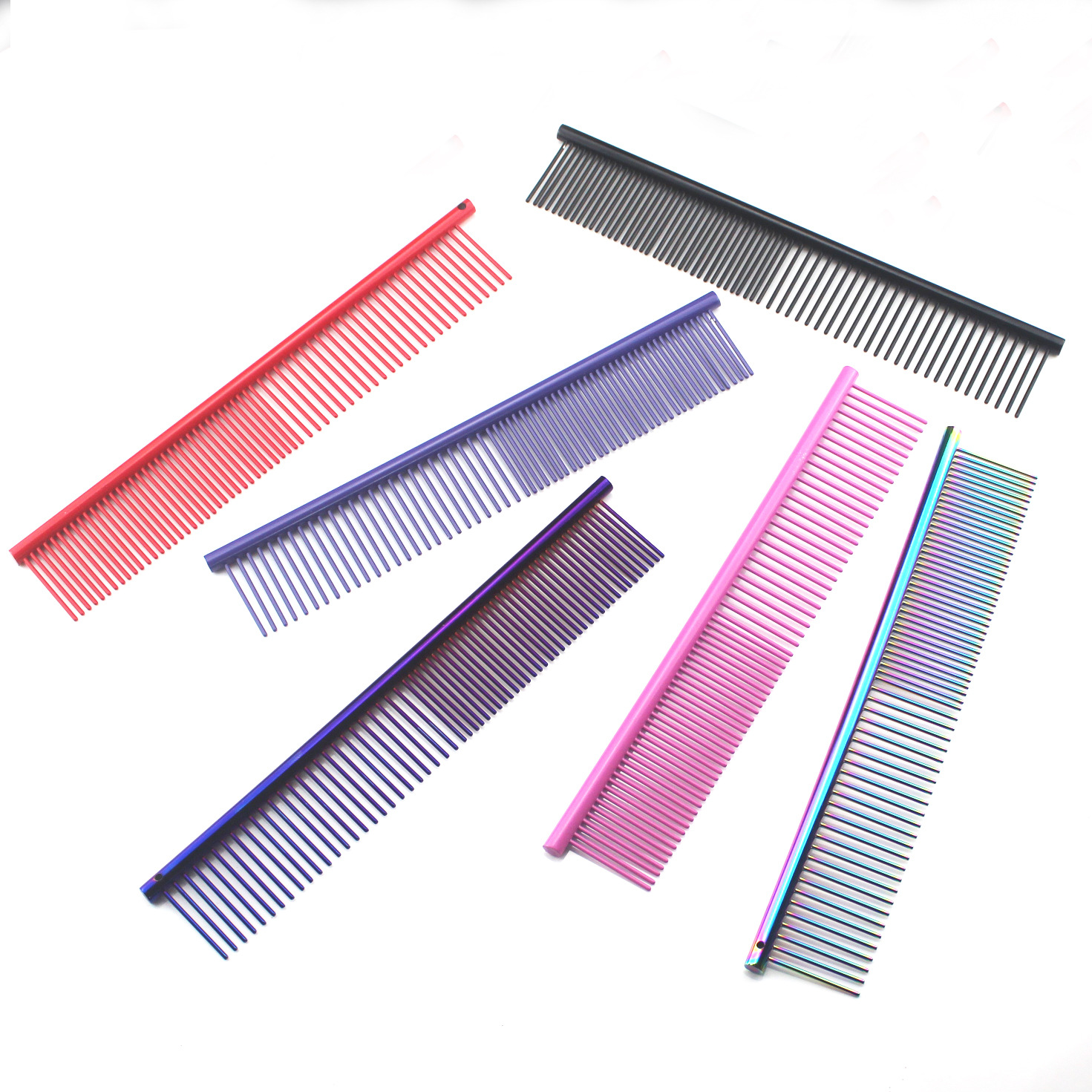 Professional Stainless Steel Pet Comb For Dogs Cats Anticorrosion Colorful Piano Design Grooming Tool - 1