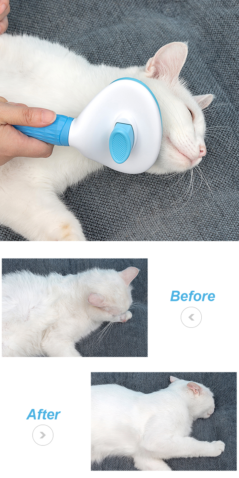 Advanced Pet Grooming Brush Comb Automatic Hair Trimmer Flea Removal Tool For Cats And Dogs - 13