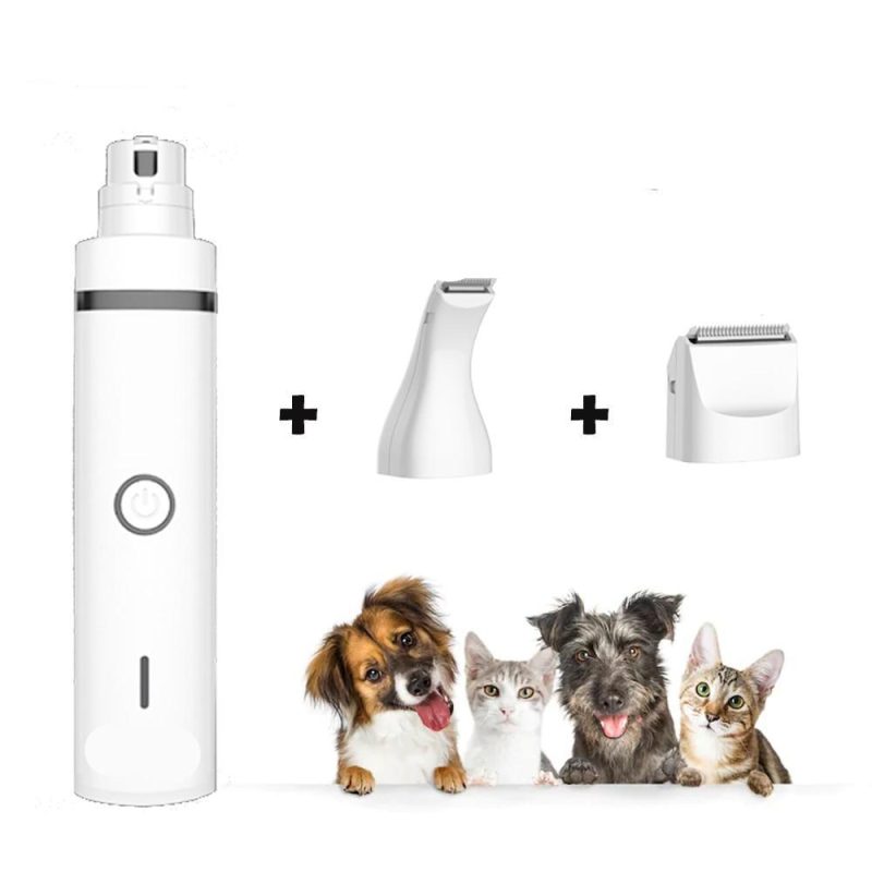 Baorun 3 In 1 Pet Grooming Machine Dog Cat Hair Trimmer Usb Rechargeable Pets Clippers Nail Grinding & Foot