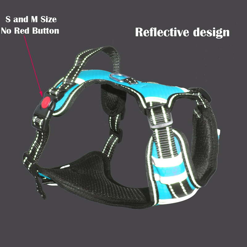 Large Breathable Dog Harness Nopull Reflective Vest With Matching Leash Collar For Pet Training - 5