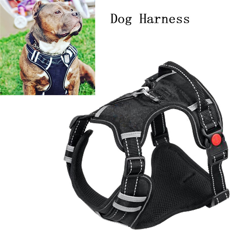 Large Breathable Dog Harness Nopull Reflective Vest With Matching Leash Collar For Pet Training - 2