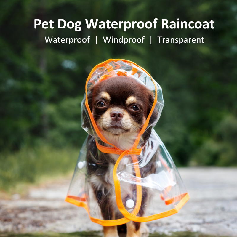 Waterproof Transparent Dog Raincoat By Mosodo Windproof Hooded Design For Small Medium Large Dogs - 1