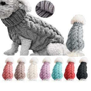 Pet Winter Dog Clothes Warm Jumper Sweater For Small Large Dogs Clothing Coat Cloth