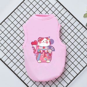 Summer Pet Clothes For Dogs Vest Flamingo Pattern Teacup Puppy Fashion Cute Japanese Dog Pugs Cat - 2