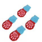 4pcs Pet Dog Puppy Cat Shoes Slippers Non-slip Socks Cute Indoor For Small Dogs Cats Snow Boots - 6