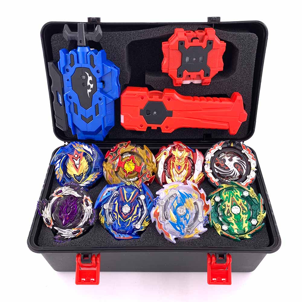 thumbnail image 2 of TUKIIE Battling Top Gyro Toy Set, 12 Spinning Tops With 3 Launchers Storage Box, Metal Fusion Battling Tops Set Game Xmas Birthday Present For Kids Boys Girls Ages 6 2 of 13