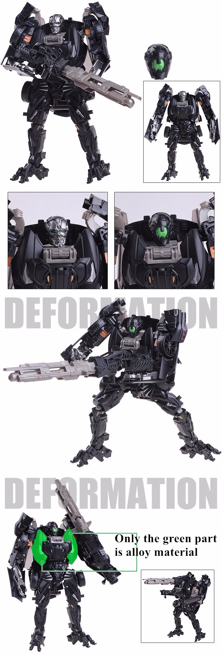 Wei Jiang 20cm Transforming Action Figure Metal Alloy Robot Car Dinosaur Anime Movie Toy Gift For Boys - 51