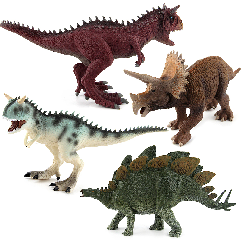 Jurassic Dinosaurs Models Plastic Animal Action Figures Toys Carnotaurus Stegosaurus Triceratops Collection Gift