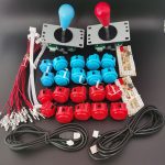 Arcade Diy Kit Zero Delay Usb Controller Pc Sanwa Oval Ball Joystick With Push Buttons For Ps3 Pandora Game