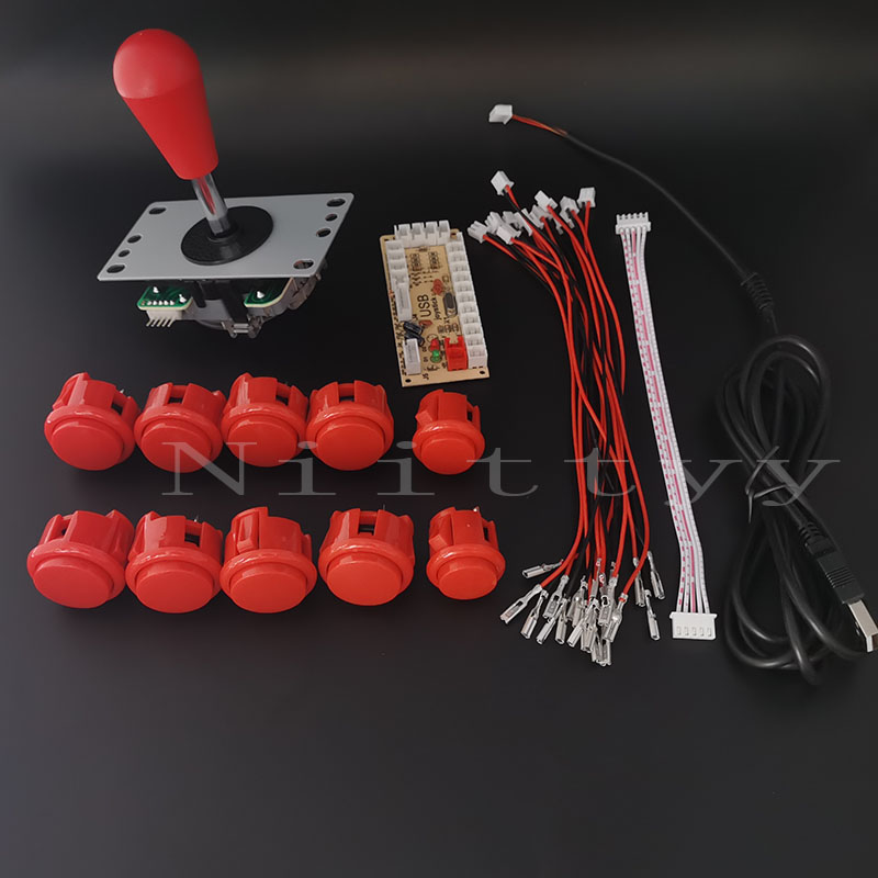 Zero Delay Arcade Diy Kit With Sanwa Oval Ball Joystick Usb Controller Push Buttons For Pc Ps3 Pandora Game - 7