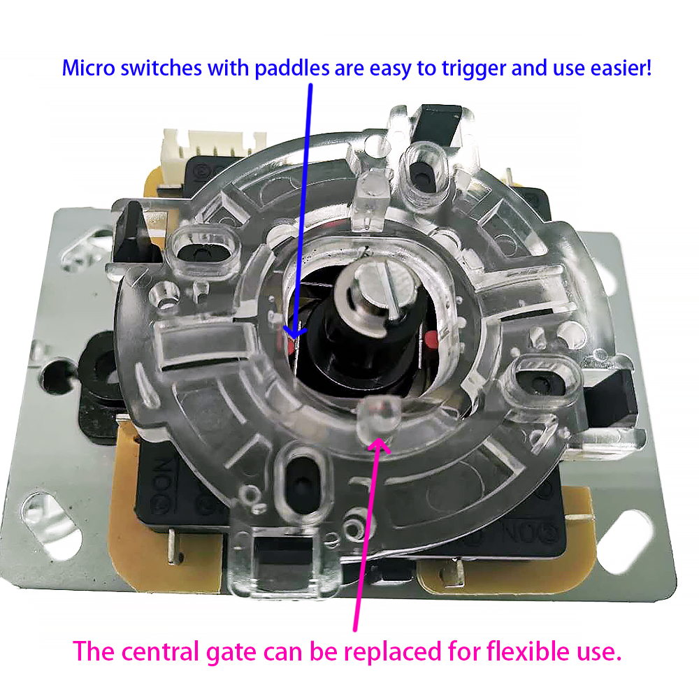 Sanwa 2 Player Arcade Joystick Diy Kit With Zero Delay Usb Encoder Board Compatible With Pc Raspberry Pi Obsf Stick Copy - 11