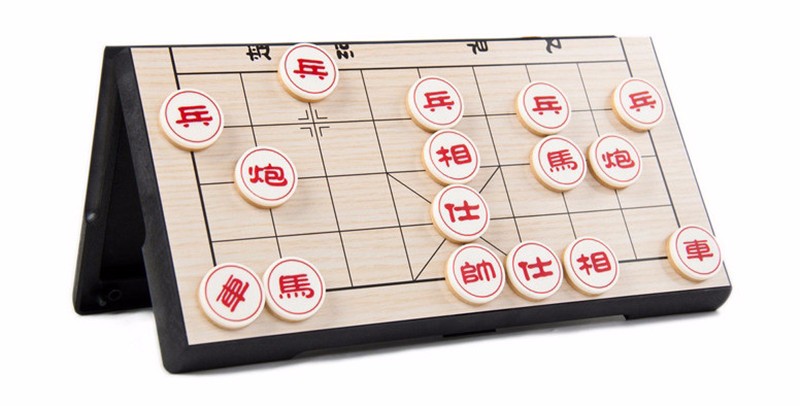 Deluxe Magnetic Xiangqi Chinese Chess Set Foldable Portable 25x25x2cm Traditional Board Game Quality F227 - 1