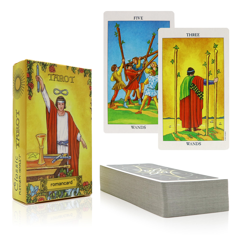 English Version Rider Tarot Cards Deck With Beautiful Bag For Personal Divination Use - 1