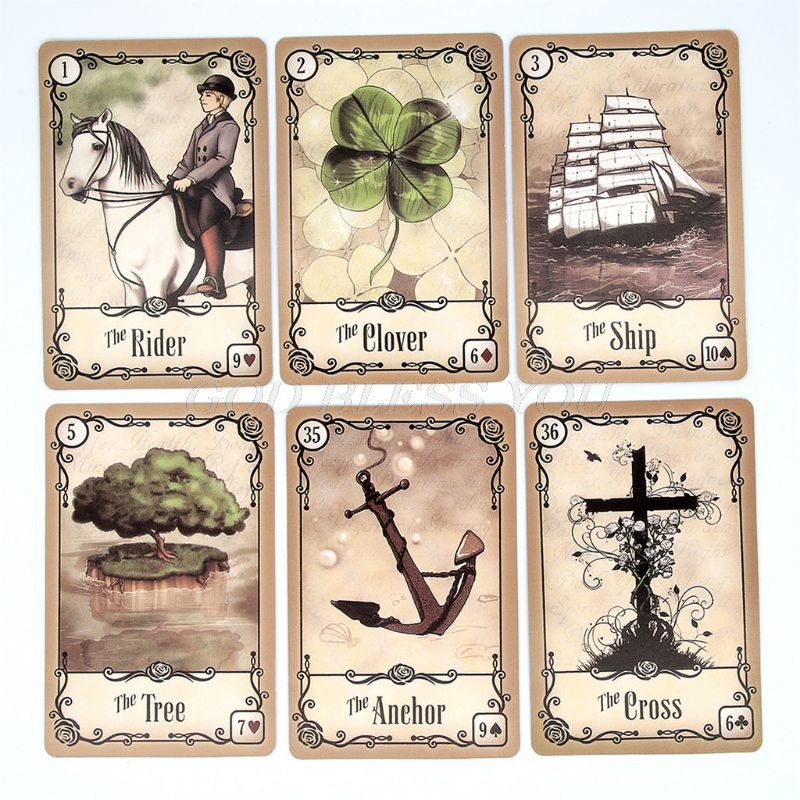 Under The Roses Lenormand 39cards Full English Mysterious Divination Tarot Oracle Deck For Family Party Board Game - 2