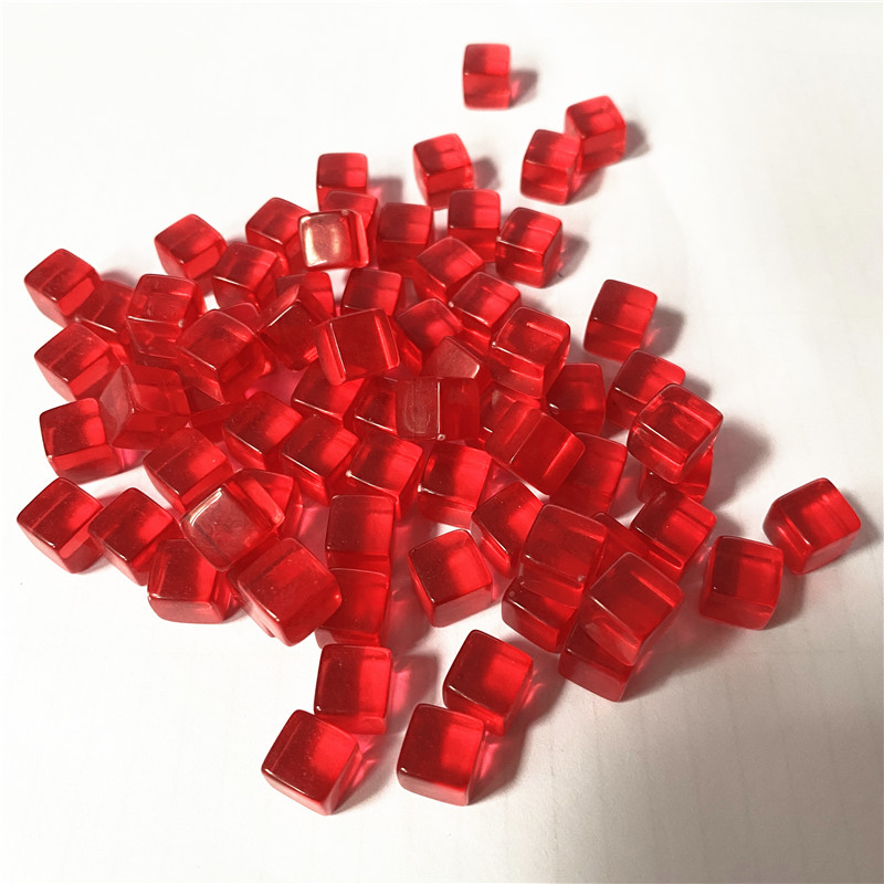 100pcs Set 10 Colors Transparent Grey Square Corner Colorful Crystal Dice Chess Piece Right Angle Cube For Puzzle Game 8mm - 3