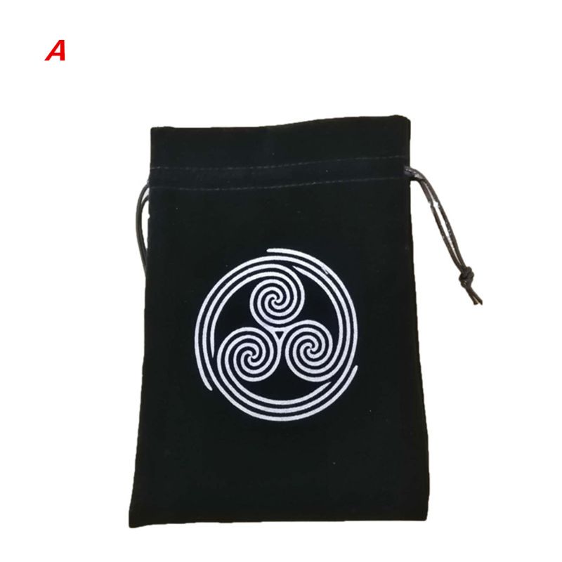 Velvet Pentagram Drawstring Bag For Tarotoracle Cards Divination Dice Witch Jewelry Constellation Accessories - 5