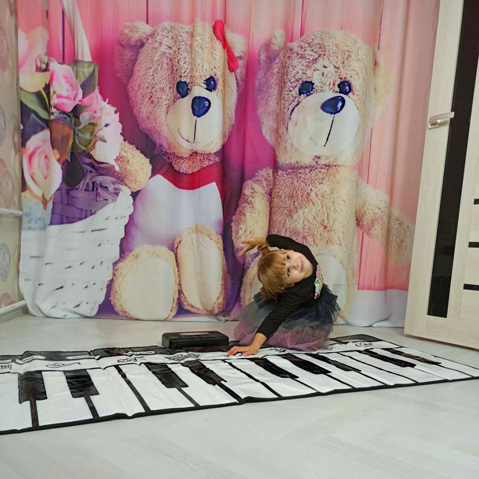 Multifunctional 180x72cm Music Piano Mat Educational Keyboard Play Rug Interactive Toy For Kids Perfect Gift - 11