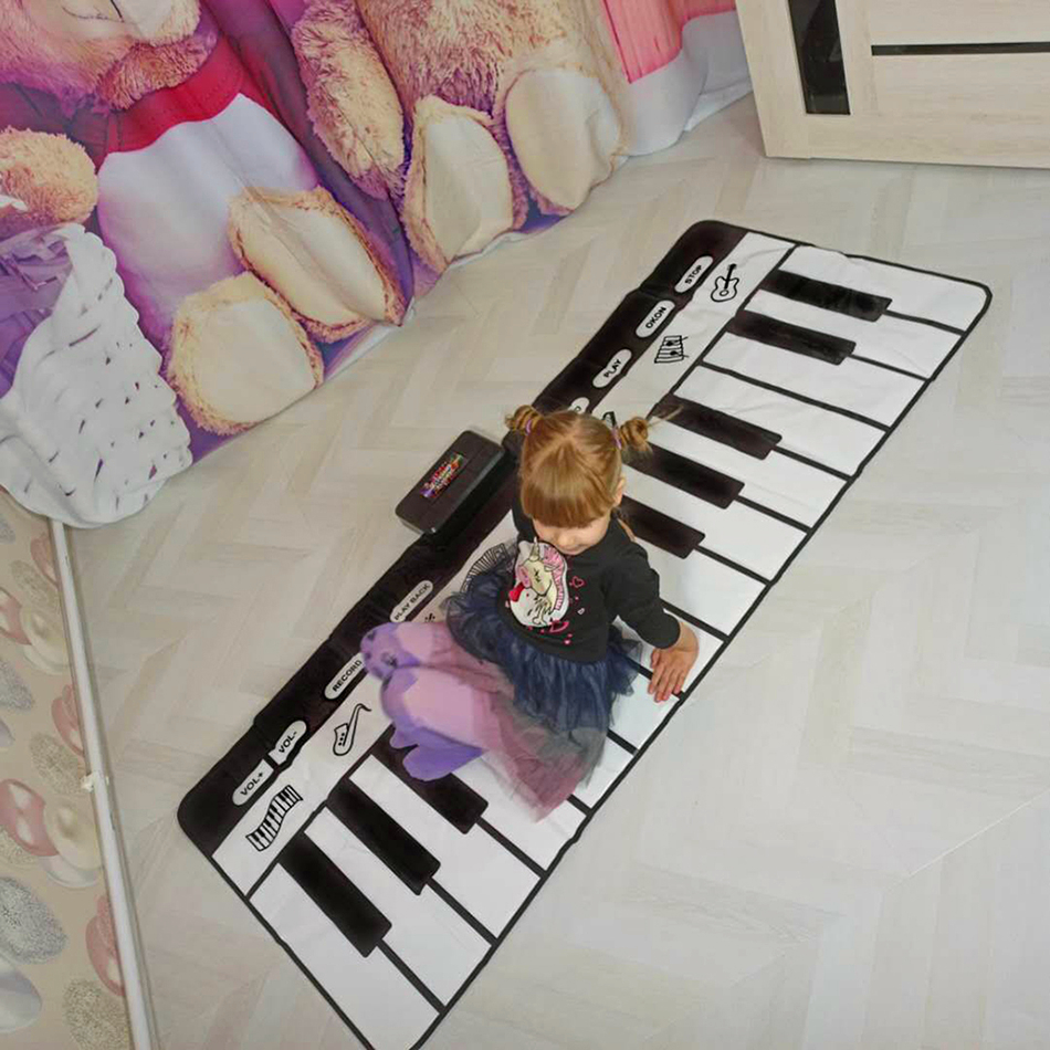 Multifunctional 180x72cm Music Piano Mat Educational Keyboard Play Rug Interactive Toy For Kids Perfect Gift - 10