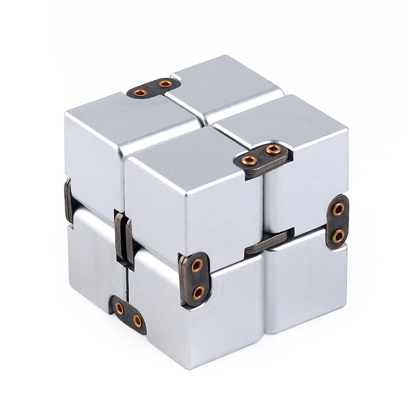 Aluminium Infinity Cube Toy Stress Relief Anxiety Reducer Deformation Infinite Edc Toy For Adults Kids - 4