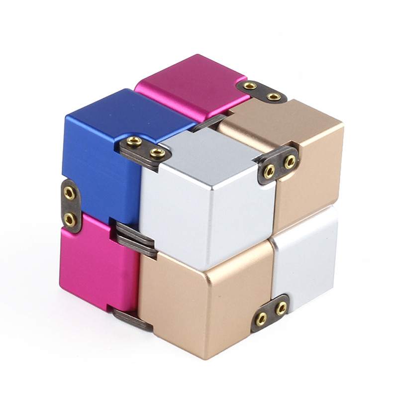 Aluminium Infinity Cube Toy Stress Relief Anxiety Reducer Deformation Infinite Edc Toy For Adults Kids - 1