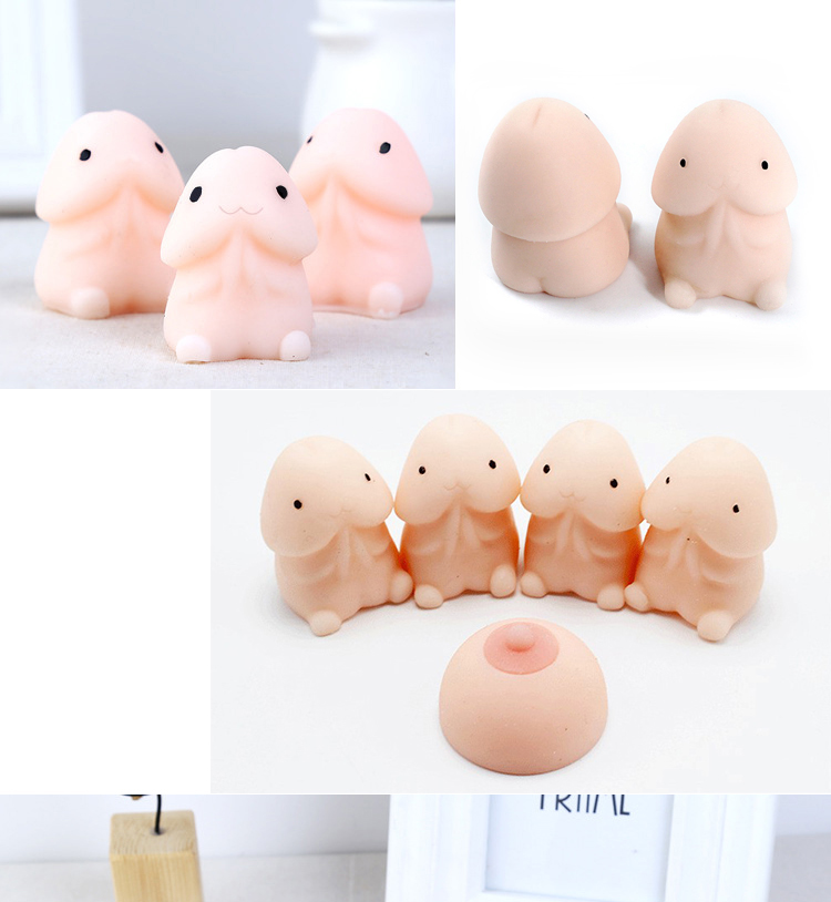 Stress Relief Penis Shape Slow Rising Squishy Toy Squeeze Decompression Gift Relaxing Adult Novelty Toy Pu Material - 1