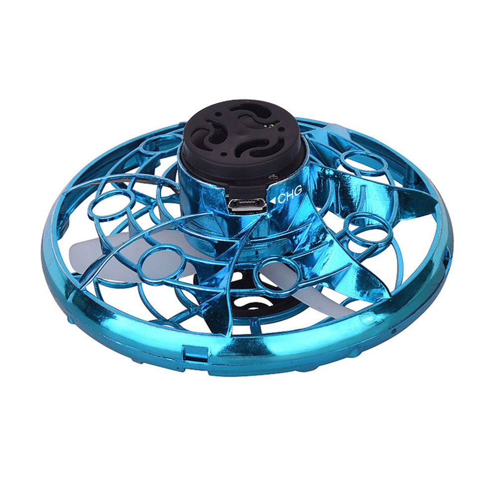 Interactive Ufo Mini Drone Spinner Top With Led Lights Gyro Flying Fidget Toy Ideal For Adults And Kids Gift - 10