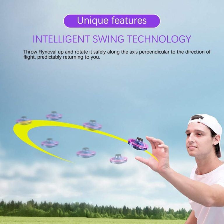 Kids 360 Rotating Ufo Drone Toy Hand Operated Flynova Helicopter Gift ...