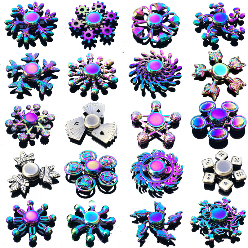 Rainbow Alloy Metal Fidget Spinner Stress Relief Edc Hand Toy With Highspeed Bearings - 3