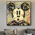Disney Graffiti Mickey Canvas Wall Art Kids Bedroom Decor - 3
