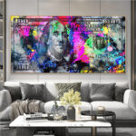 Graffiti 100 Bill Wall Art Inspirational Decor - 1
