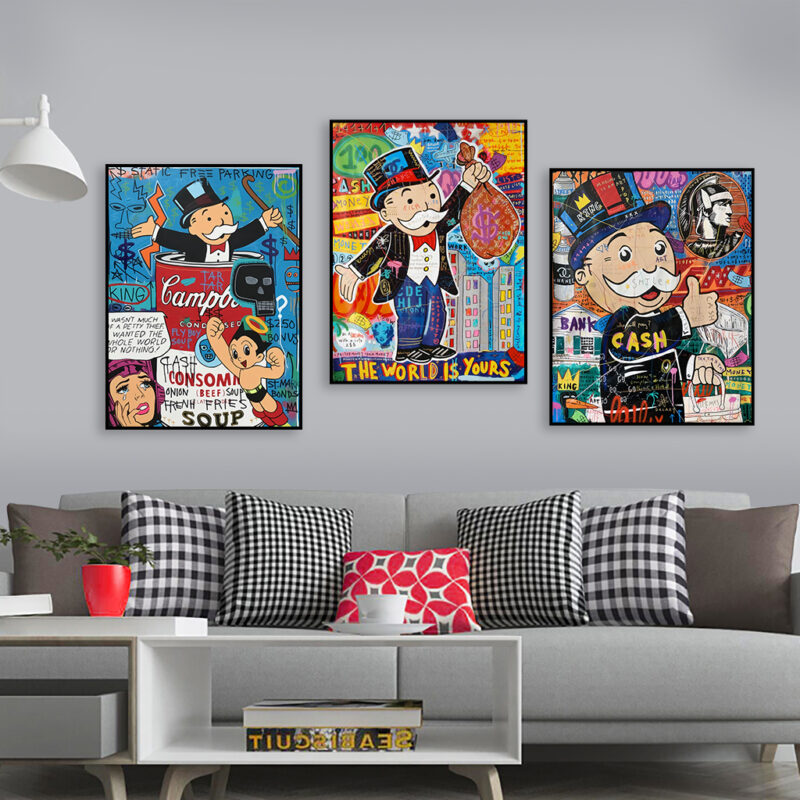 Cartoon Art Prints Success Wall Decor for HomeOffice - 1