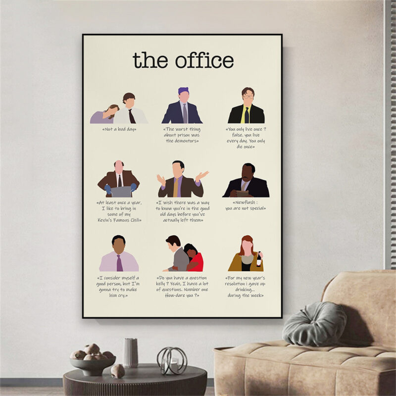 Office Cartoon Canvas Prints Wall Art Decor - 1