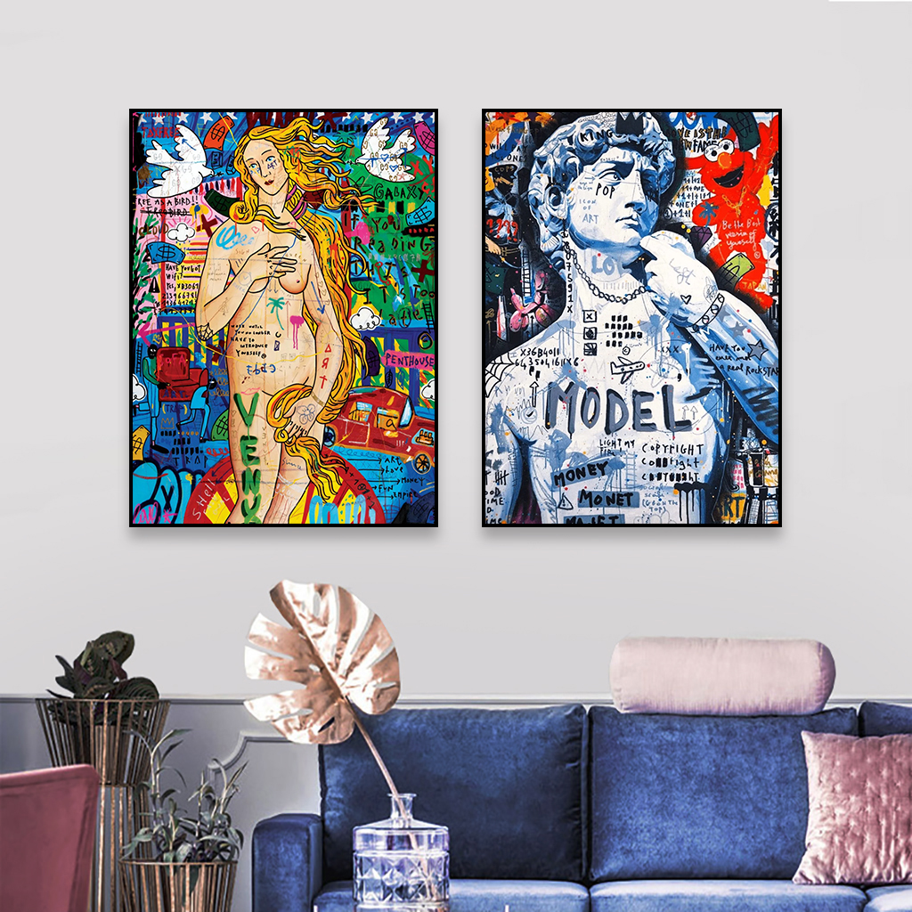 David Sculpture Wall Art Venus Graffiti Prints - 11