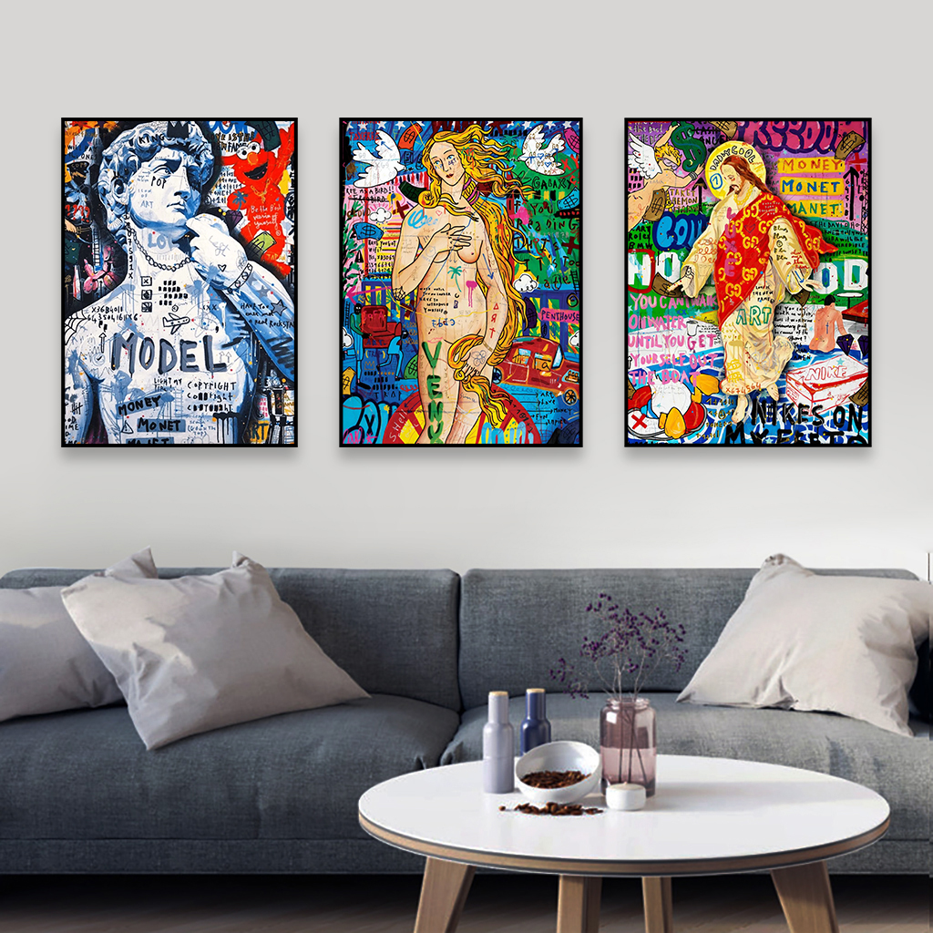 David Sculpture Wall Art Venus Graffiti Prints - 13