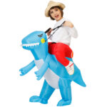 Dinosaur Inflatable Costume For Kids Trex Cosplay Jumpsuit For Halloween - 6
