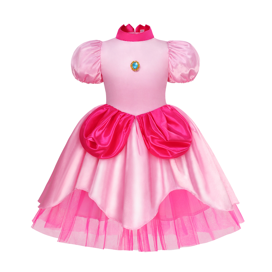 Girls Peach Princess Cosplay Dress For Birthday Carnival Stage Performance - 18