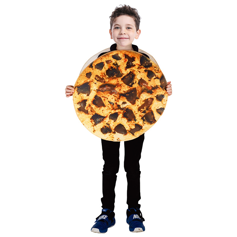 Kids Cosplay Cookie Biscuit Costume Fun Dressup Apparel For Children - 2