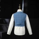 Boys 4pcs Formal Tuxedo Suit With Vest Pants Bowtie For Weddings Photography - 6