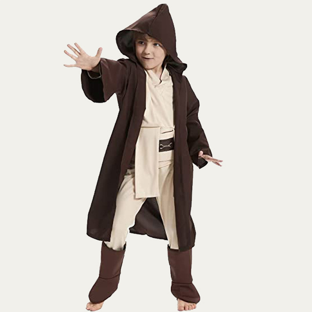 Kids Jedi Warrior Cosplay Costume Set Boys Girls Halloween Fancy Dress - 12